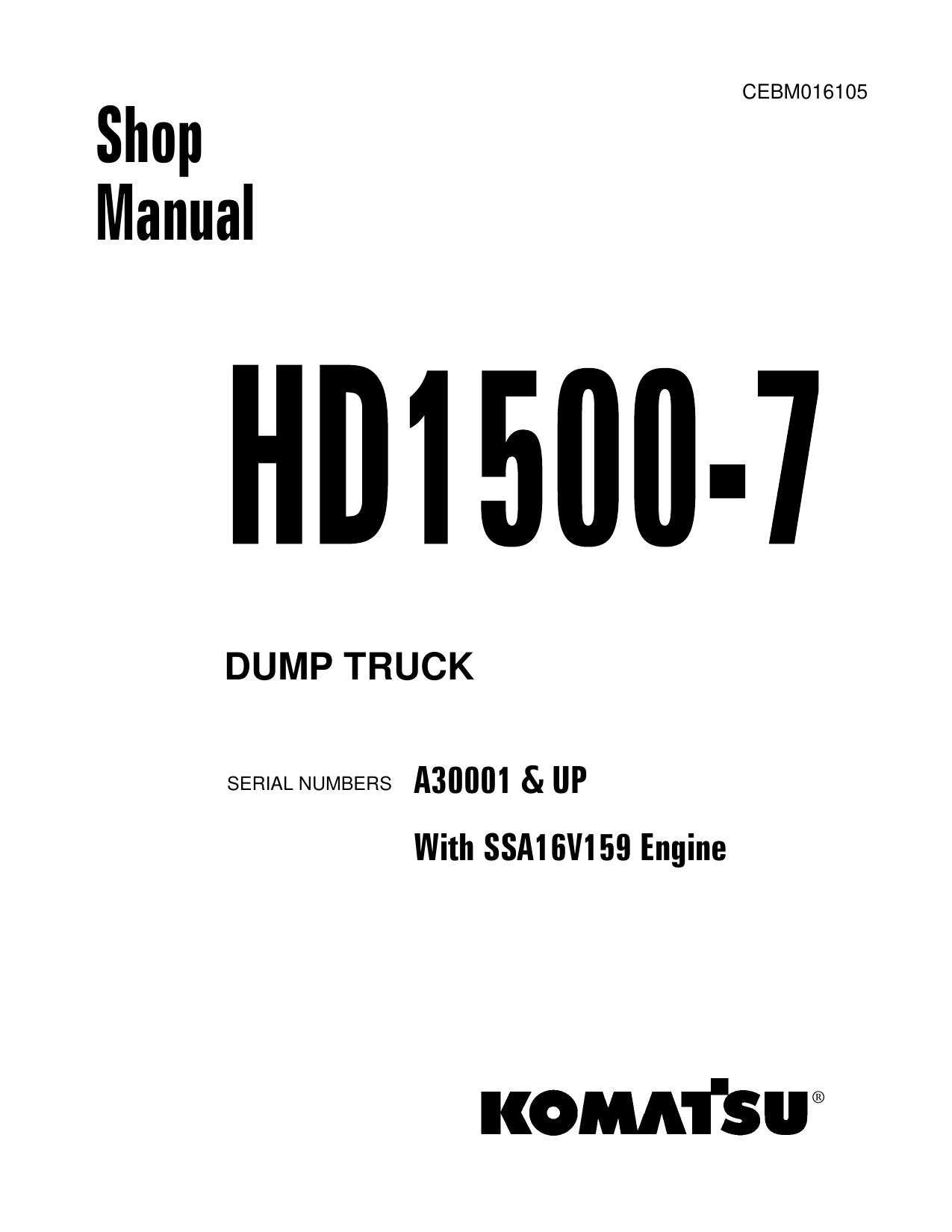HD1500-7 Shop Manual